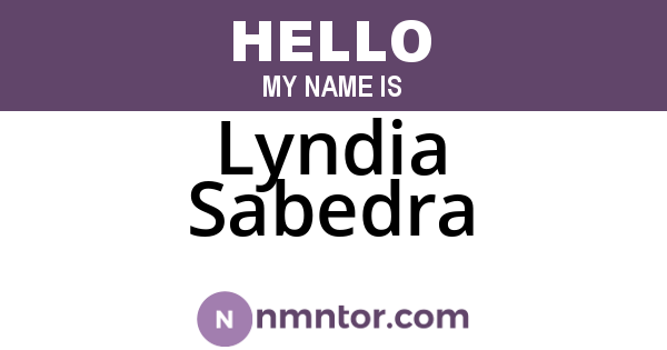 Lyndia Sabedra