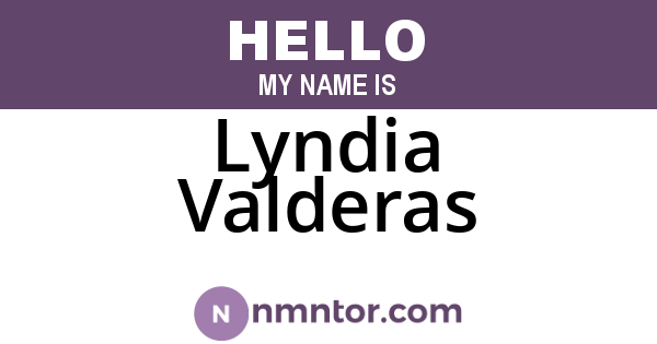 Lyndia Valderas