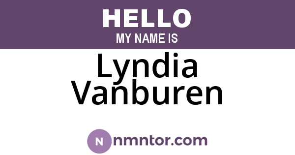 Lyndia Vanburen