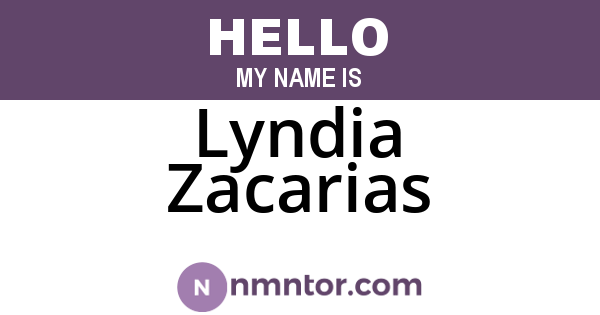 Lyndia Zacarias
