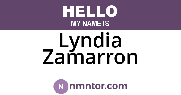 Lyndia Zamarron