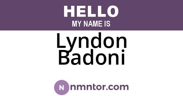Lyndon Badoni
