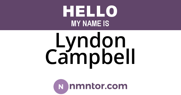Lyndon Campbell