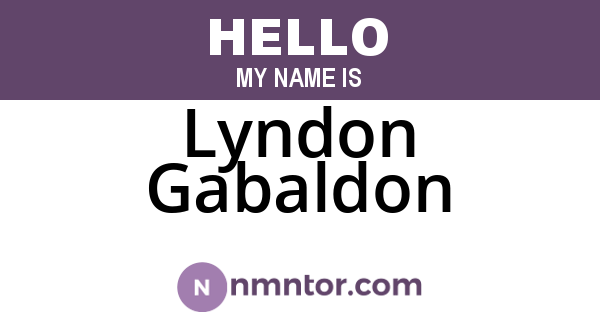 Lyndon Gabaldon