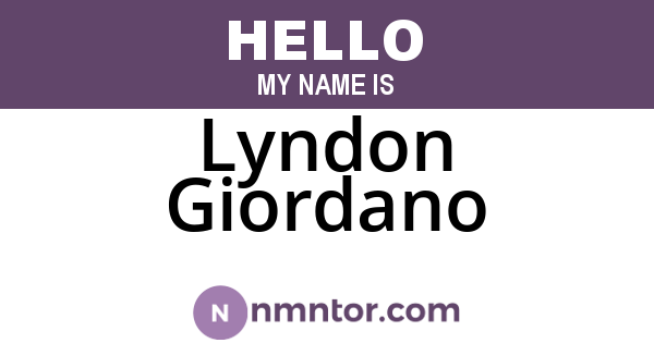 Lyndon Giordano