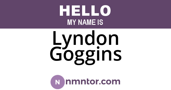 Lyndon Goggins