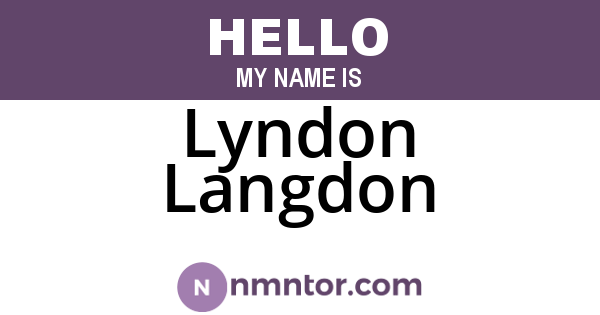 Lyndon Langdon