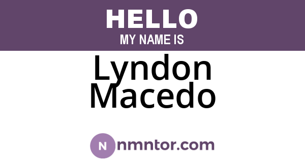 Lyndon Macedo