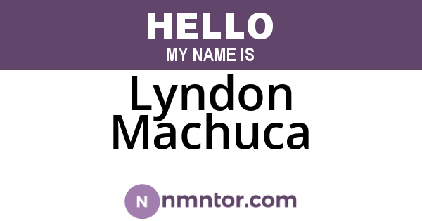Lyndon Machuca