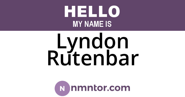 Lyndon Rutenbar