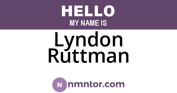 Lyndon Ruttman