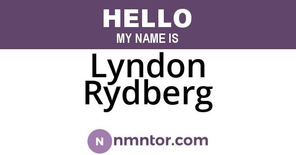 Lyndon Rydberg