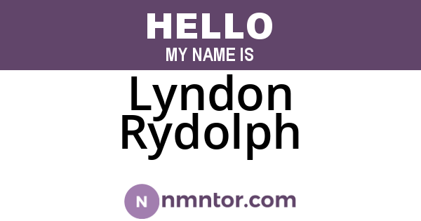 Lyndon Rydolph