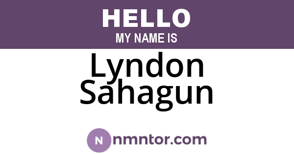 Lyndon Sahagun