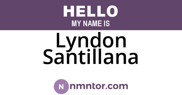 Lyndon Santillana
