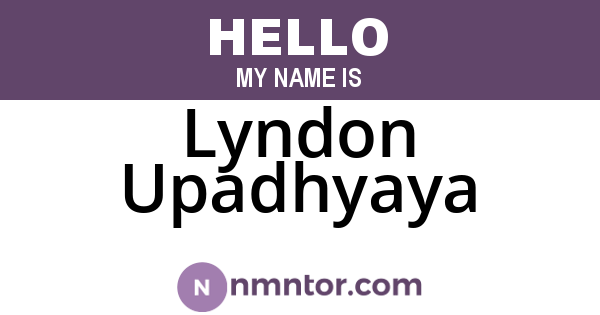 Lyndon Upadhyaya