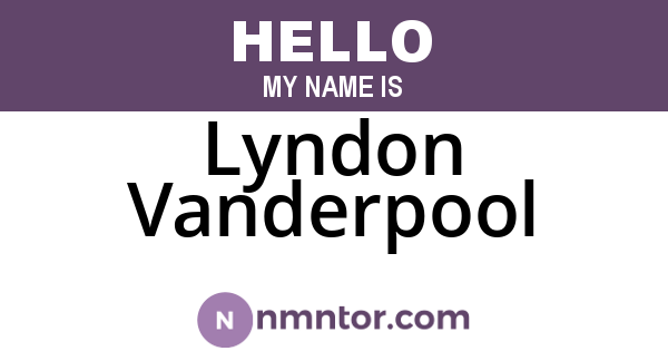 Lyndon Vanderpool