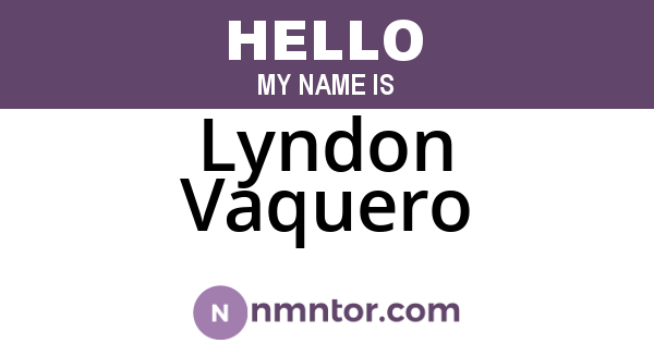 Lyndon Vaquero