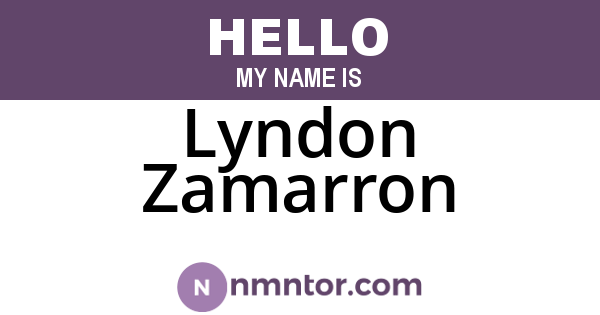 Lyndon Zamarron