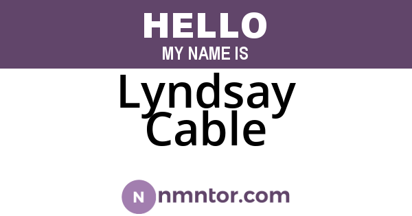Lyndsay Cable