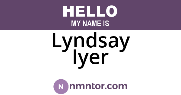 Lyndsay Iyer