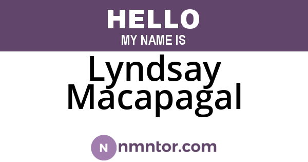 Lyndsay Macapagal