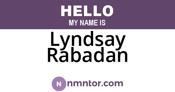 Lyndsay Rabadan