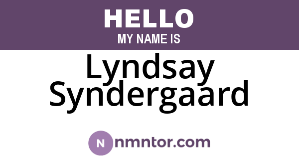Lyndsay Syndergaard