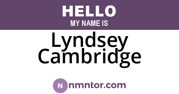 Lyndsey Cambridge