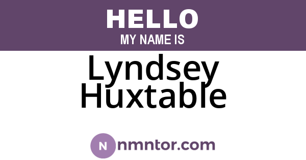 Lyndsey Huxtable