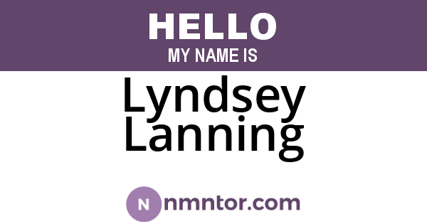 Lyndsey Lanning