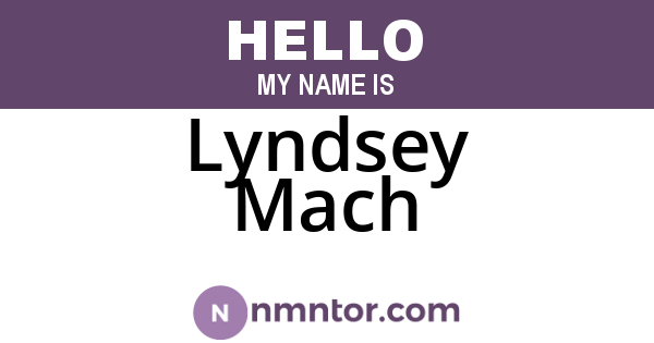 Lyndsey Mach