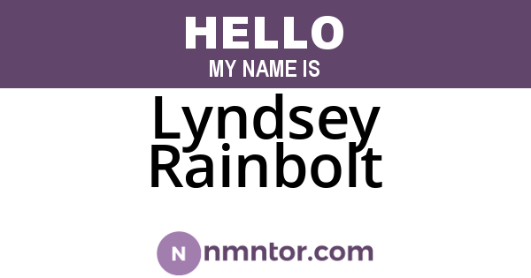 Lyndsey Rainbolt