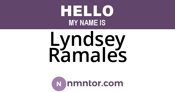 Lyndsey Ramales