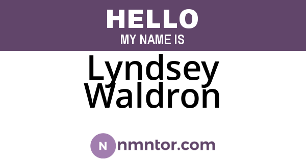 Lyndsey Waldron