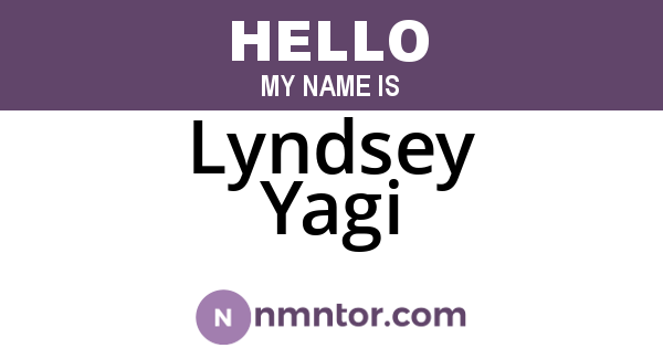 Lyndsey Yagi