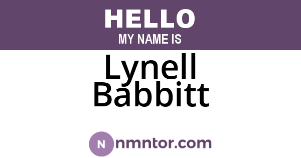 Lynell Babbitt