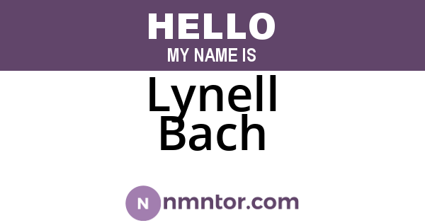 Lynell Bach