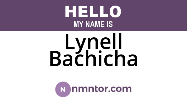 Lynell Bachicha