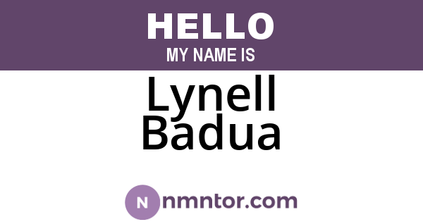 Lynell Badua