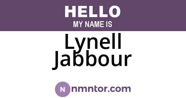 Lynell Jabbour