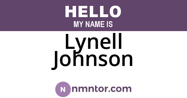 Lynell Johnson