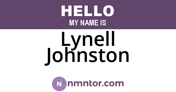 Lynell Johnston