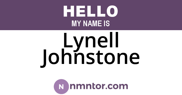 Lynell Johnstone