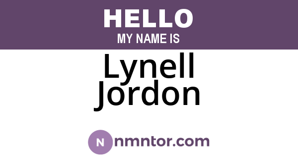 Lynell Jordon