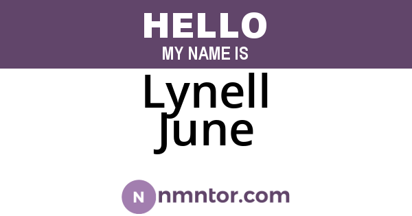 Lynell June