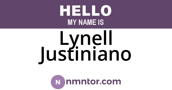 Lynell Justiniano