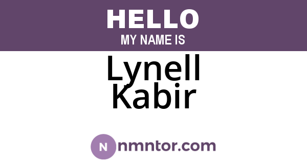 Lynell Kabir