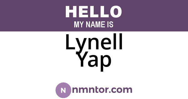 Lynell Yap