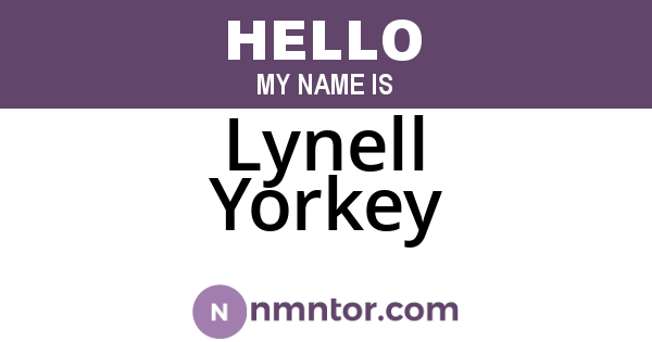 Lynell Yorkey